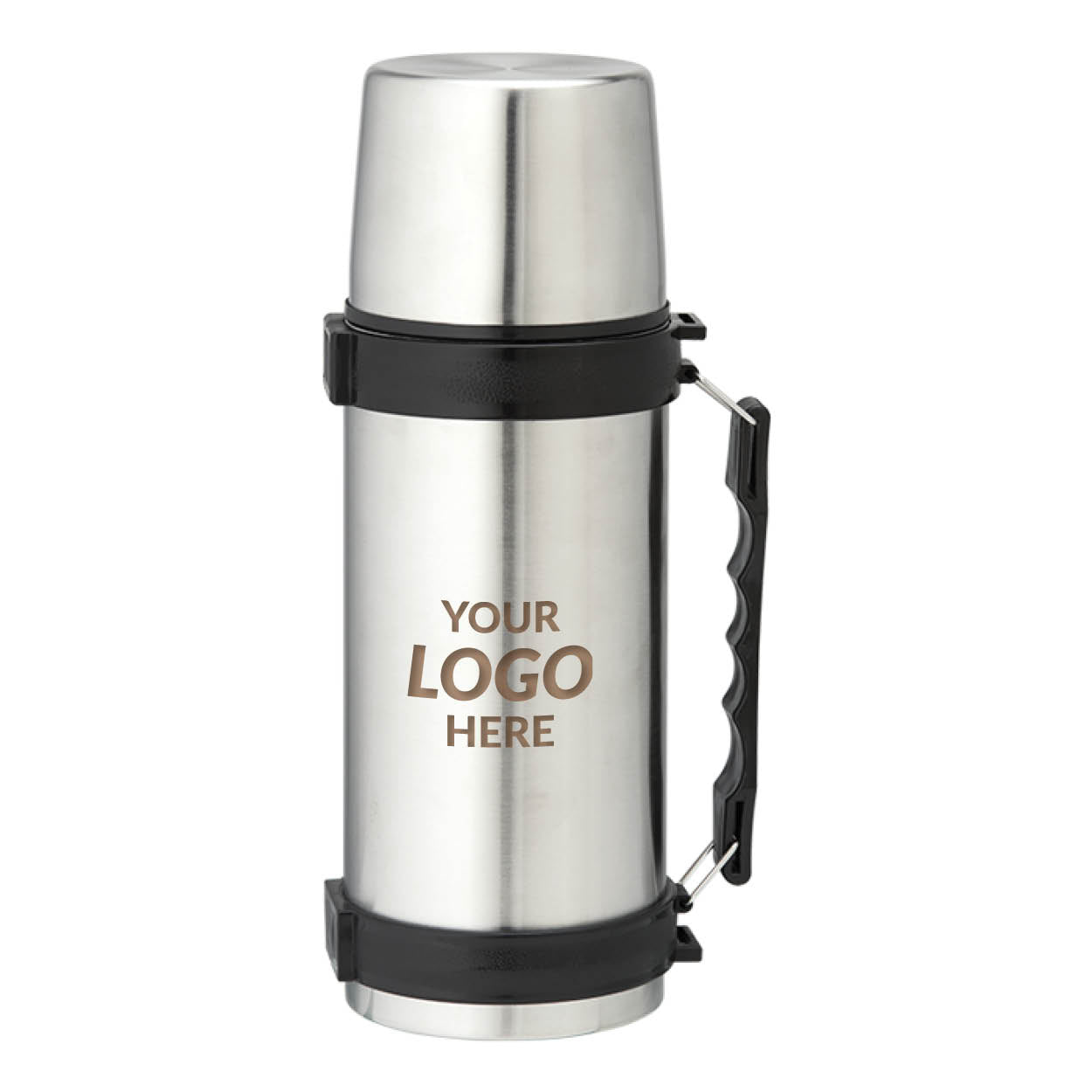 1l Stainless Steel Travel Flask with Carry Handle