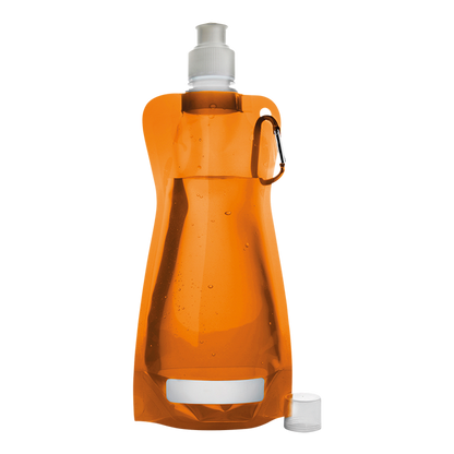 Foldable Water Bottle with Carabiner Clip - 420ml