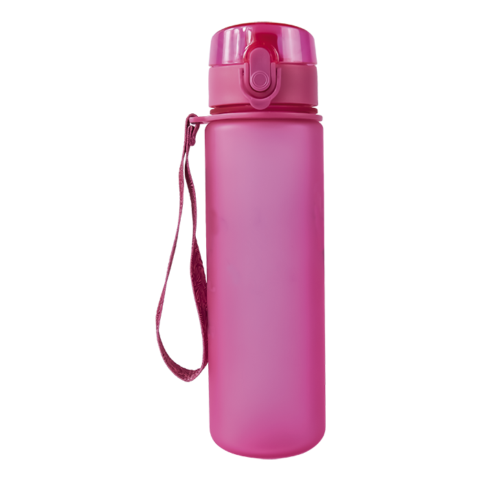 Frosted Cylinder Water Bottle - 600ml