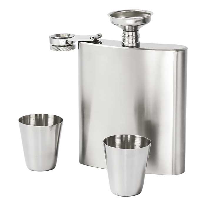 Stainless Steel Hip Flask Set