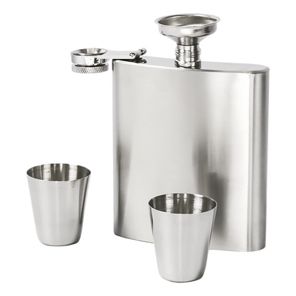 Stainless Steel Hip Flask Set