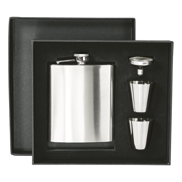 Stainless Steel Hip Flask Set