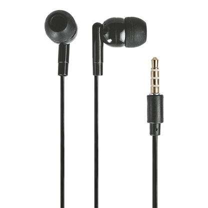 IND Aux Earphone with Mic in Round PU Case