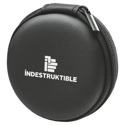 IND Aux Earphone with Mic in Round PU Case