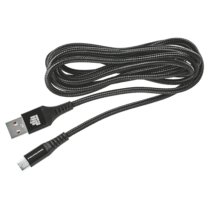 IND 1.8m Nylon Braided Micro-USB Cable