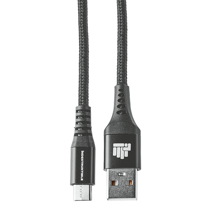 IND 1.8m Nylon Braided Micro-USB Cable