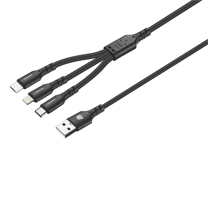 IND 1.2m 3-In-1 Charger Cable