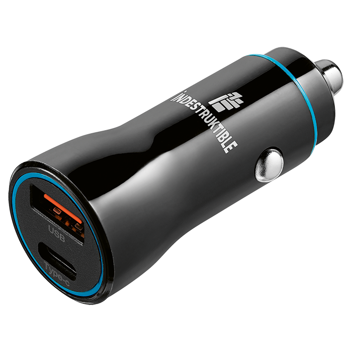 IND 38W Dual Car Charger USB & Type-C