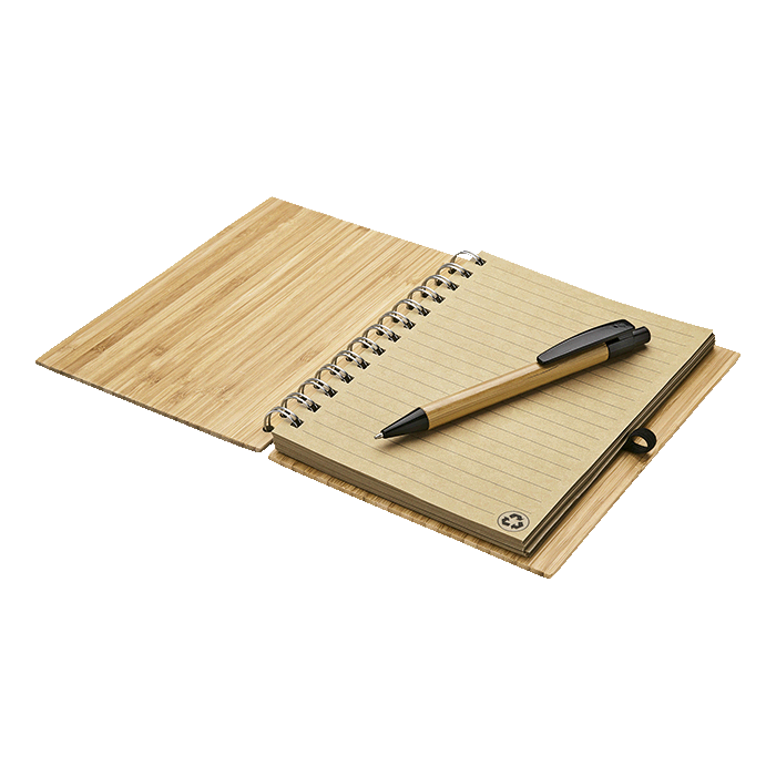 A5 Bamboo Notebook and Pen