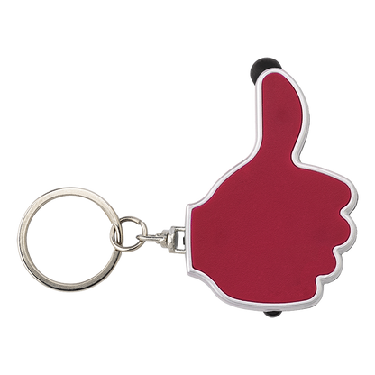 3 in 1 Thumbs Up Keychain with Stylus and LED Light