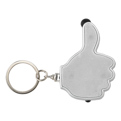 3 in 1 Thumbs Up Keychain with Stylus and LED Light