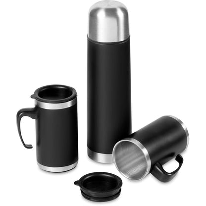 Cardinal Stainless Steel Vacuum Flask & Mug Set