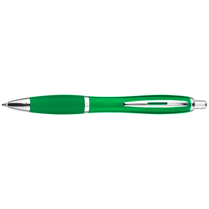 Curved Design Ballpoint Pen with Coloured Barrel