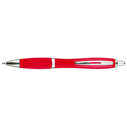 Curved Design Ballpoint Pen with Coloured Barrel