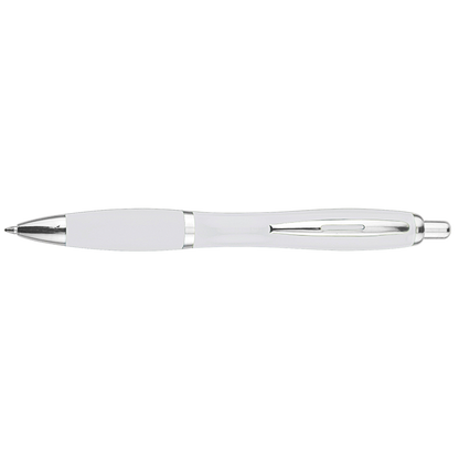 Curved Design Ballpoint Pen with Coloured Barrel