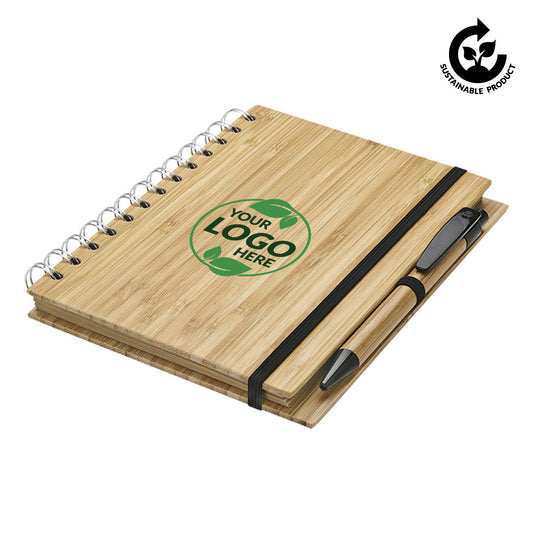 A5 Bamboo Notebook and Pen