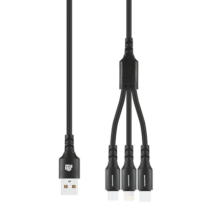 IND 1.2m 3-In-1 Charger Cable