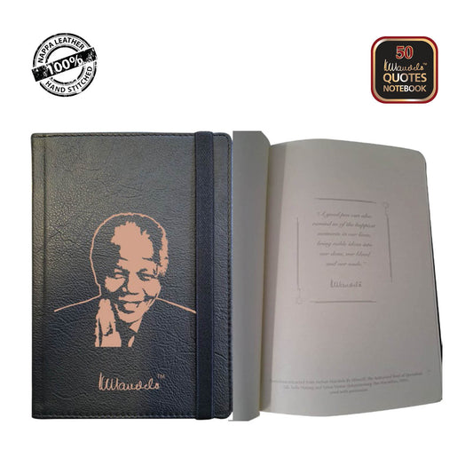 Mandela 50 Quotes Nappa Leather A5 Notebook