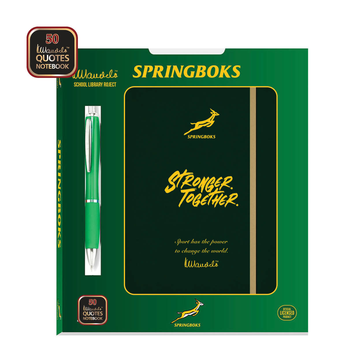 Mandela Springboks A5 Gift Set