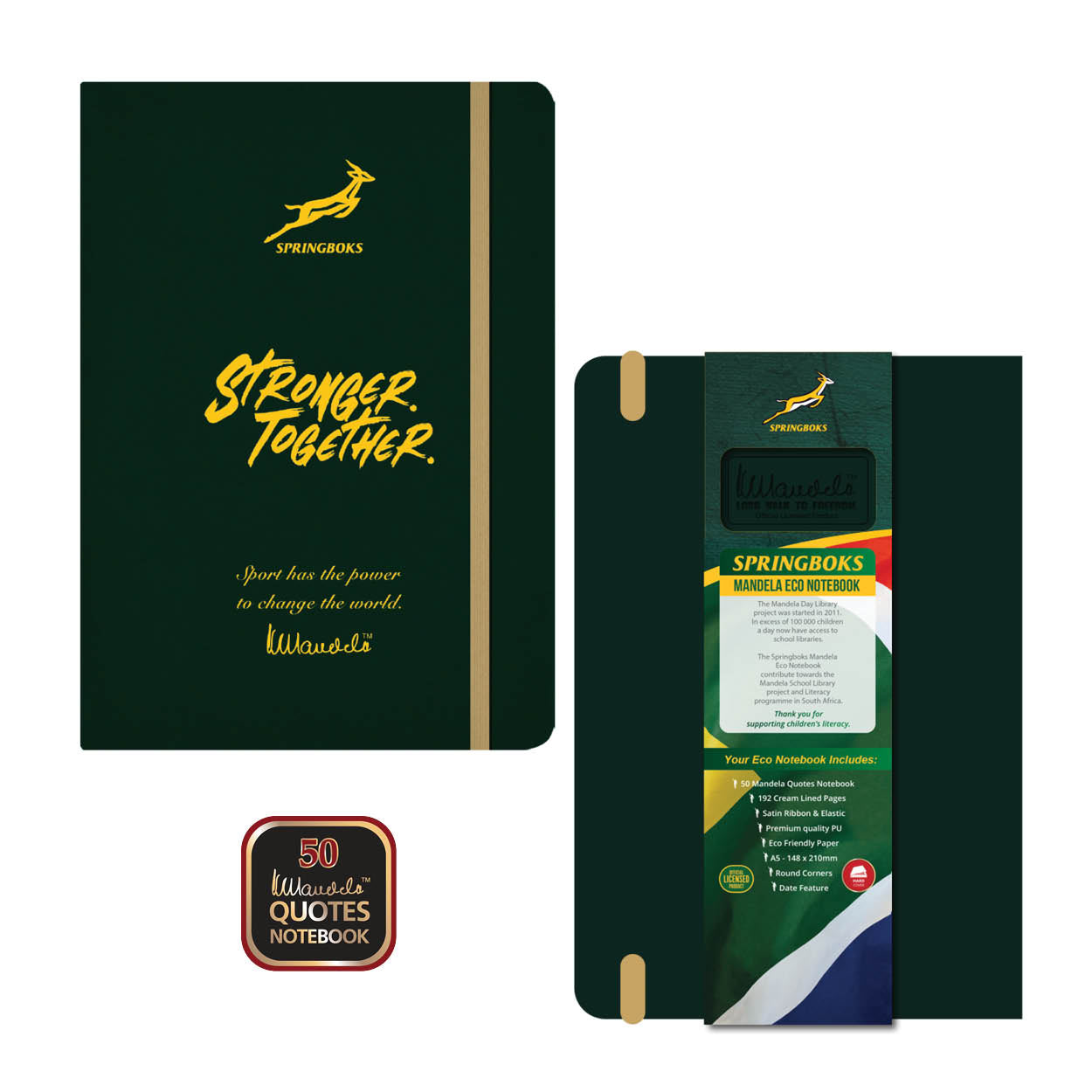 Mandela Springboks Eco A5 Notebook