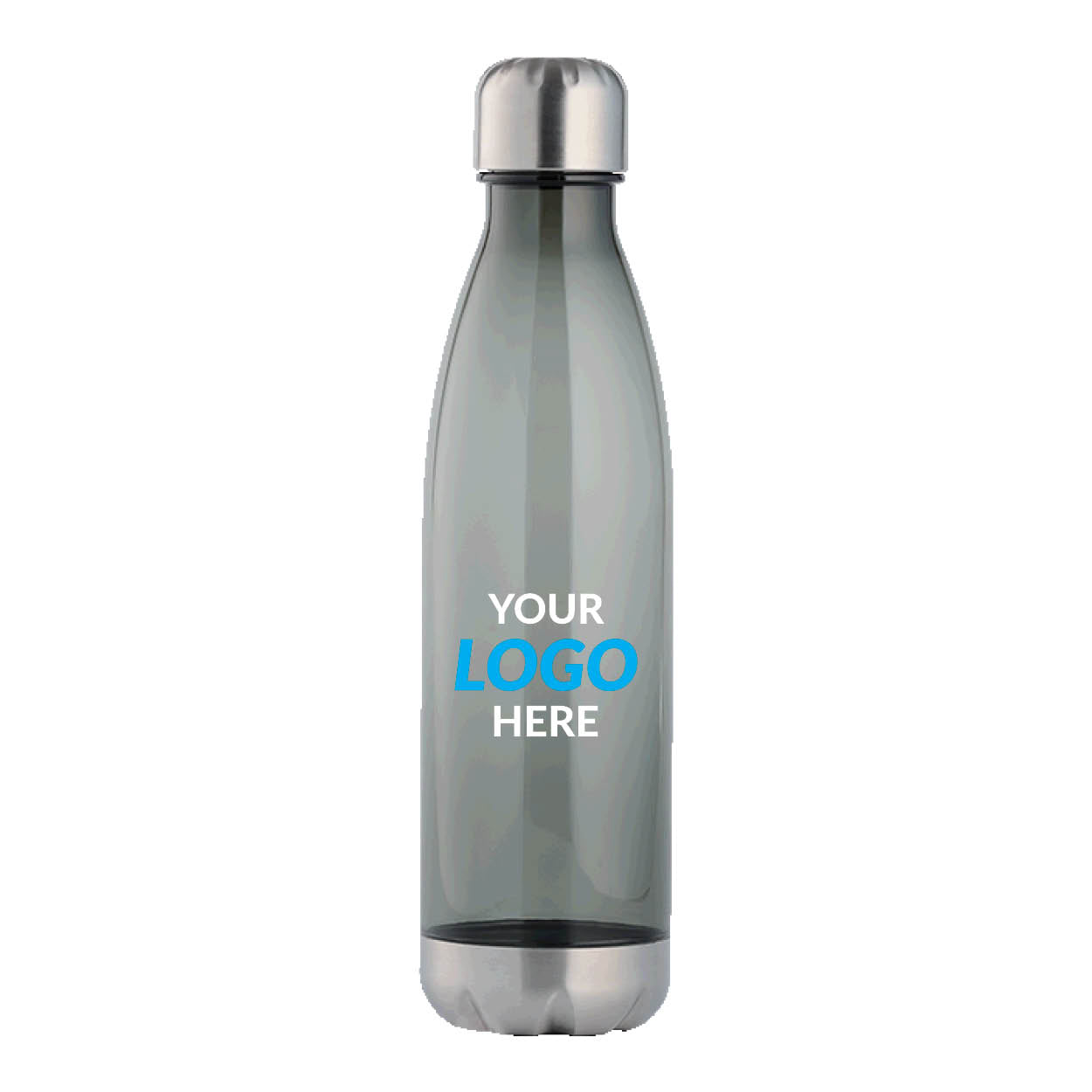 Tritan Water Bottle with Stainless Steel Bottom and Cap - 1 Litre