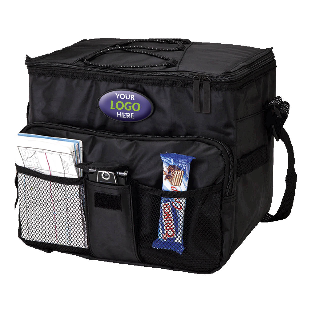 18 Can Cooler with 2 Front Mesh Pockets