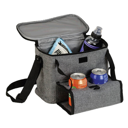 Cooler with Folding Cup Holders