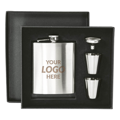 Stainless Steel Hip Flask Set