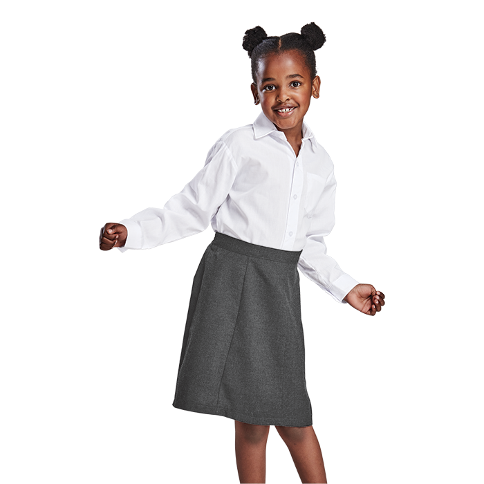 Girls Panelled School Skirt