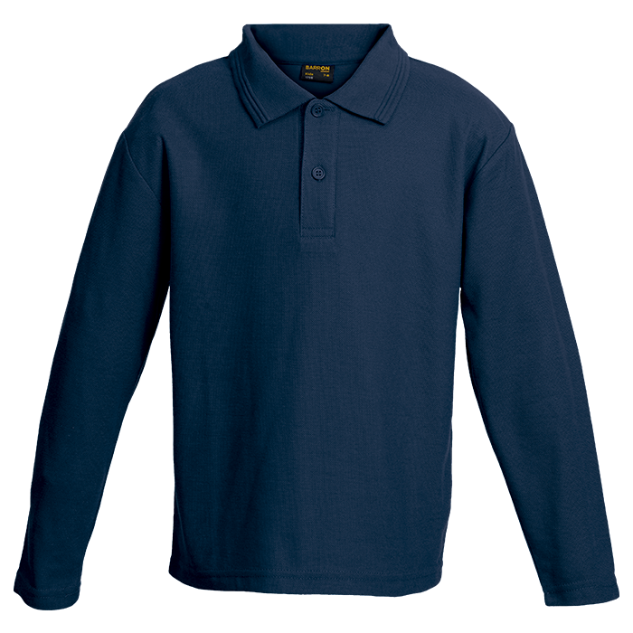 Kiddies Pique Knit Long Sleeve Golfer - 175g