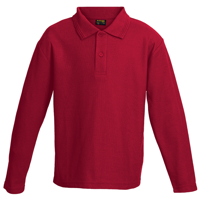 Kiddies Pique Knit Long Sleeve Golfer - 175g