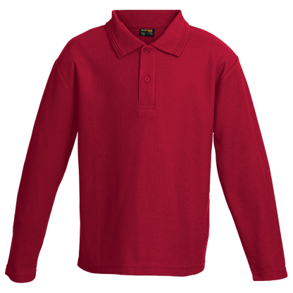 Kiddies Pique Knit Long Sleeve Golfer - 175g