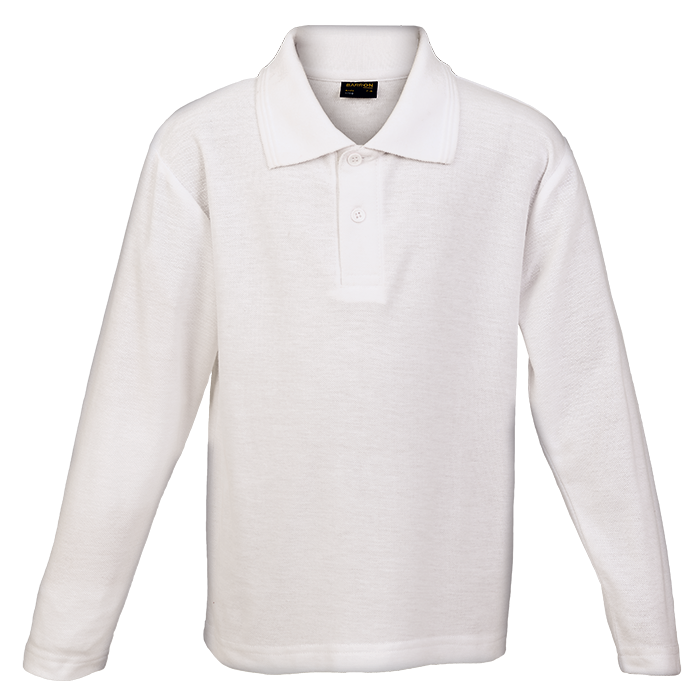 Kiddies Pique Knit Long Sleeve Golfer - 175g