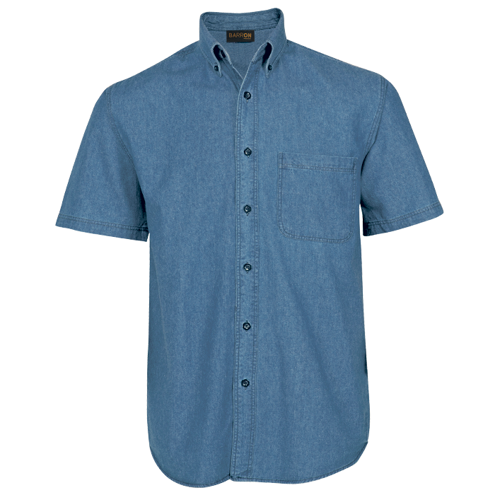 Men's Denim Shirt Short Sleeve