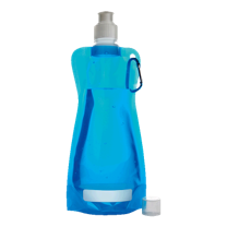 Foldable Water Bottle with Carabiner Clip - 420ml