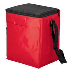 12 Can Cooler with 2 Exterior Pockets - 70D - PEVA Lining